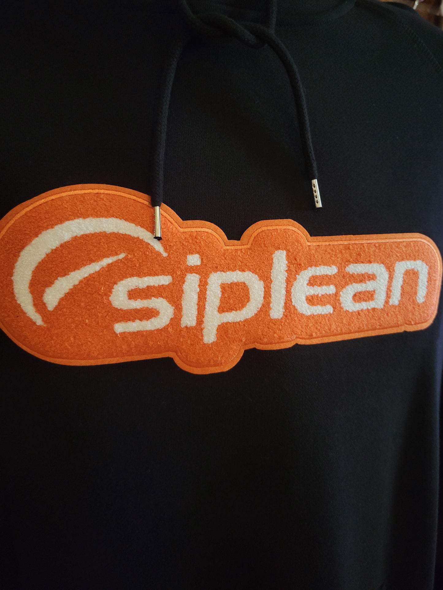 Siplean Chenille Logo Hooded Sweatshirt Black/Orange