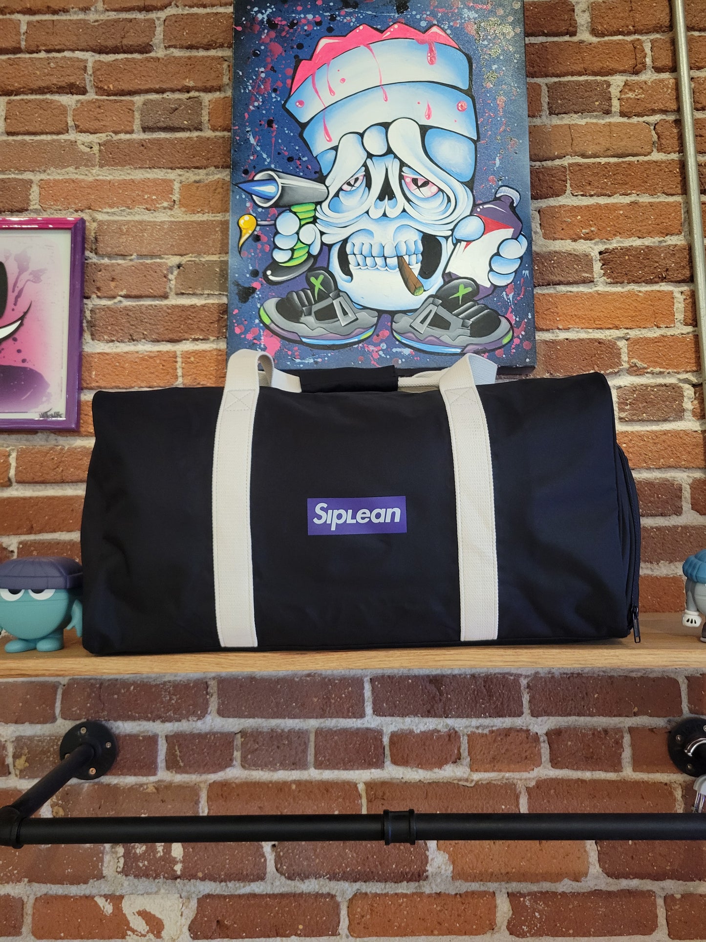 Siplean Black Duffle Bag