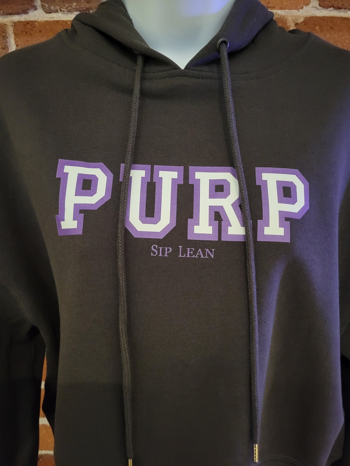 Women's "PURP" Heavyweight CropTop Hooded Sweatshirt