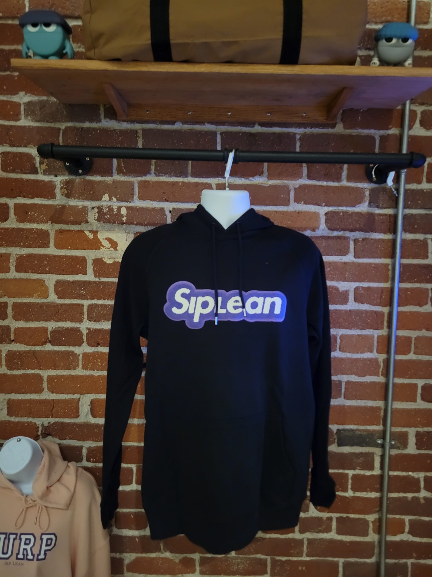 Siplean Chenille Logo Hooded Sweatshirt Black/Purple