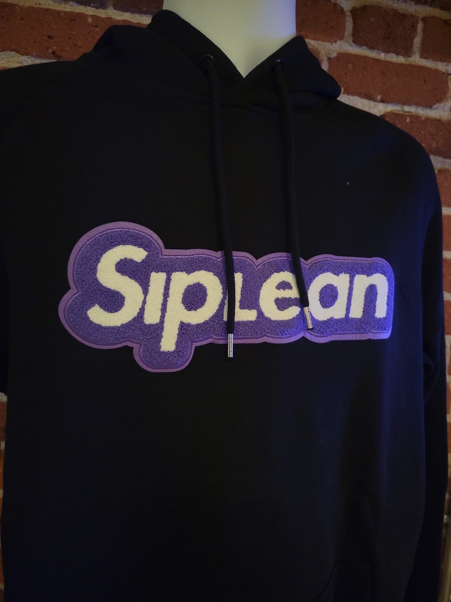 Siplean Chenille Logo Hooded Sweatshirt Black/Purple