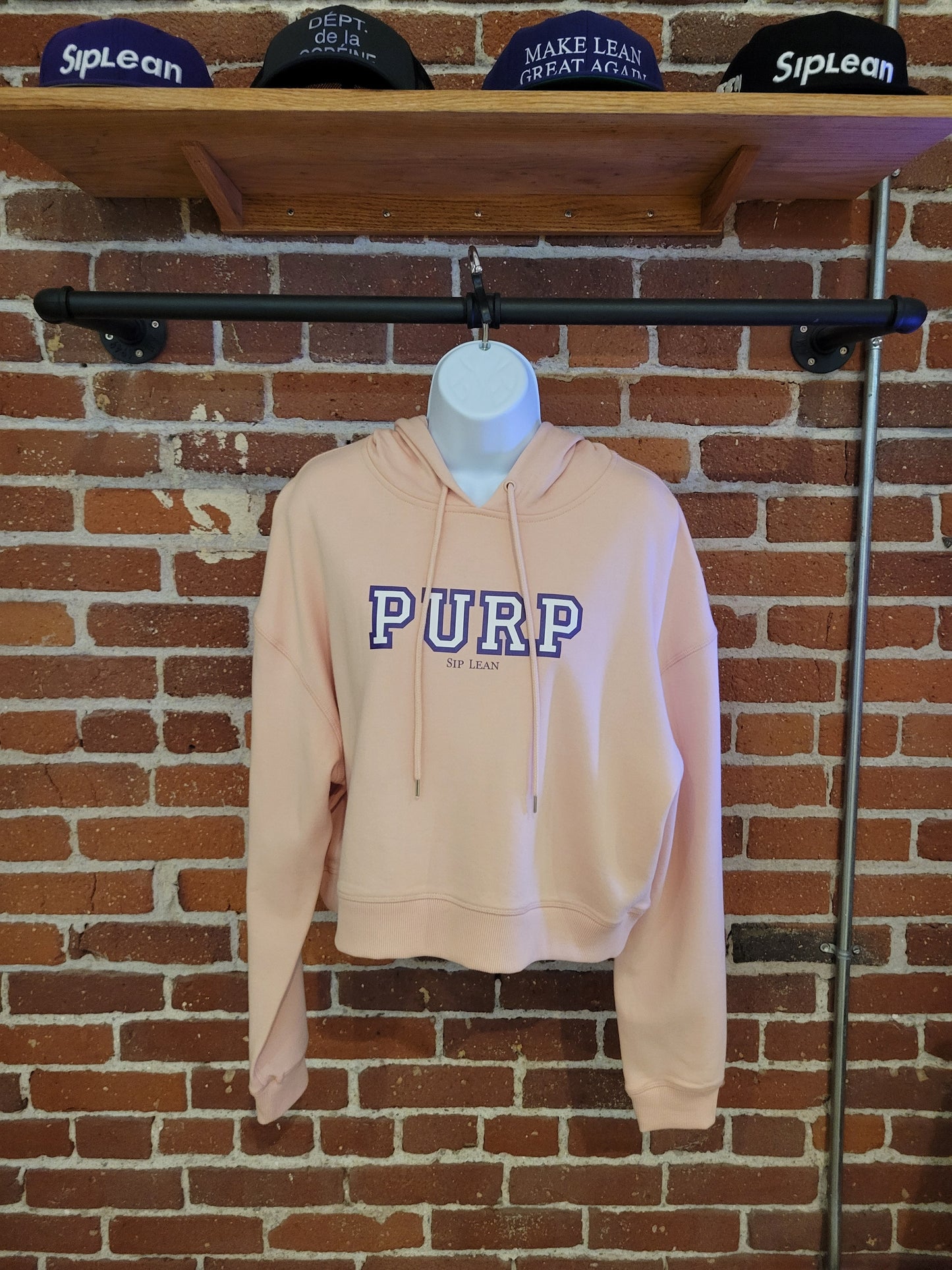 Women's "PURP" Heavyweight CropTop Hooded Sweatshirt