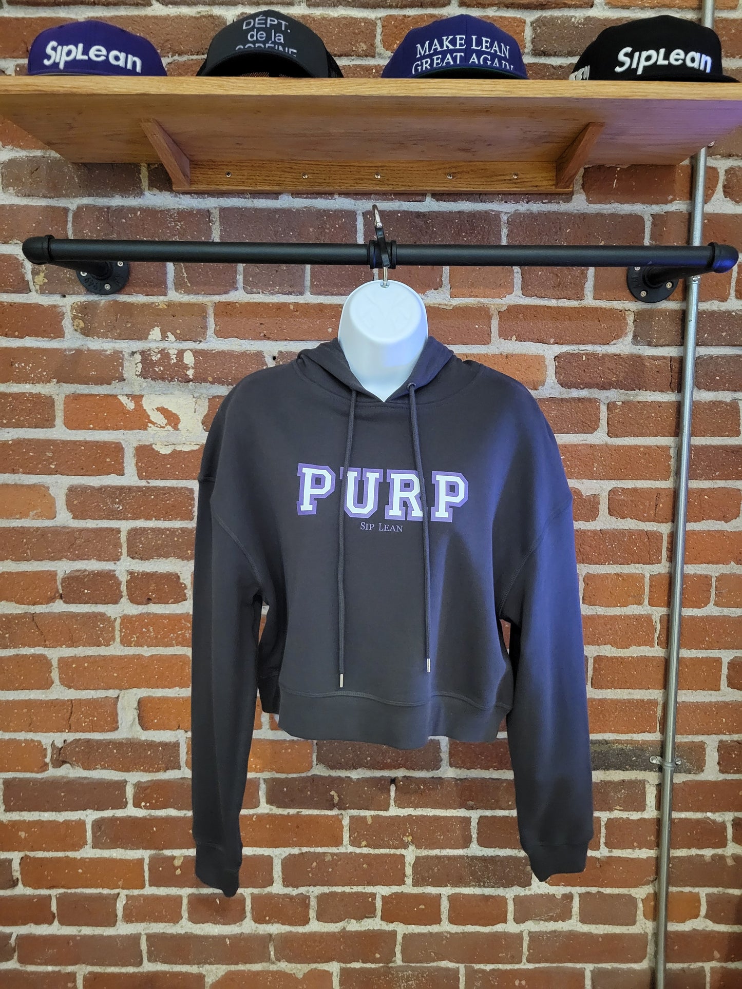 Women's "PURP" Heavyweight CropTop Hooded Sweatshirt