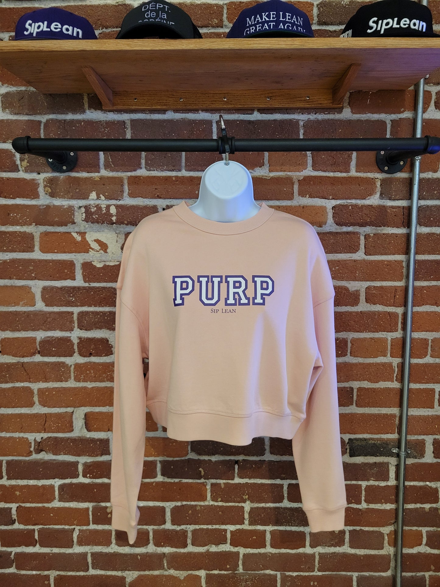 Women's "PURP" French Terry CropTop Sweatshirt